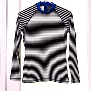 J. Crew women’s rash guard size small Navy striped